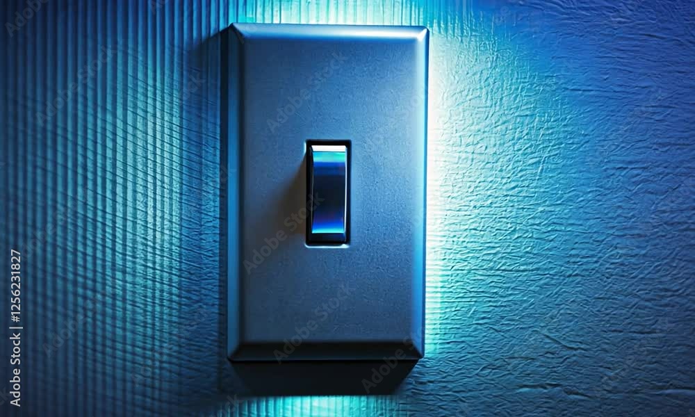 silhouette of light switch in blue light background video silhouette of light switch in blue light background video
