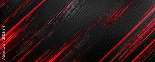 Sleek red streaks of light  flowing dynamically to convey futuristic speed and digital energy in a minimalistic dark environment