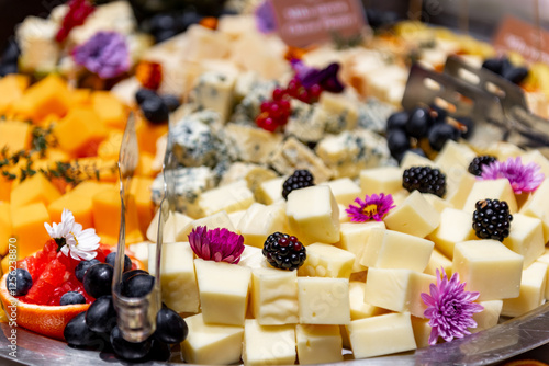 Elegantly arranged cheese p...