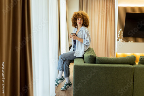 Young person enjoys a casua...