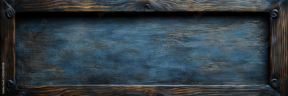 Fototapeta premium Wooden frame with textured background providing empty space for creative expression