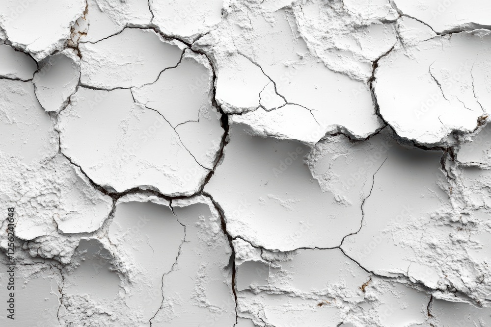 A close-up of cracked white paint on a wall, showcasing texture and detail. Perfect for illustrating themes of decay, neglect, and transformation. A close-up of cracked white paint on a wall, showcasing texture and detail. Perfect for illustrating themes of decay, neglect, and transformation.