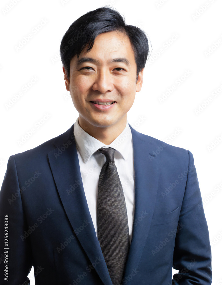 Portrait of only one Man. White Background. Portrait of only one Man. White Background.