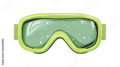 Ski or snowboarding goggles isolated on a white background. Winter sport accessorie icon. skiing mask or glasses vector illustration