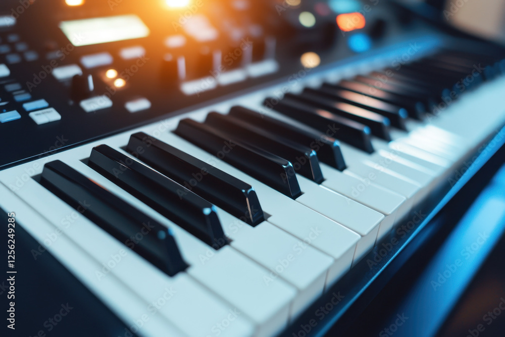 A synthesizer keyboard in a modern studio Generative AI
A synthesizer keyboard in a modern studio Generative AI