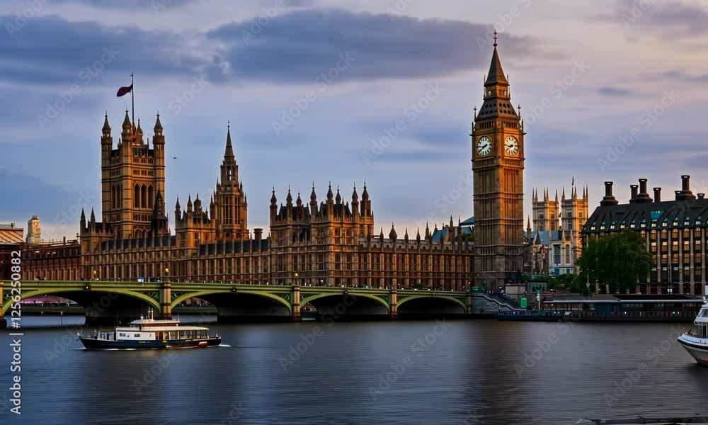 Big Ben and Houses of Parliament at sunset, London Big Ben and Houses of Parliament at sunset, London