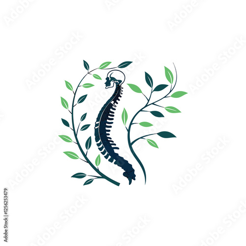  Spine-health-symbol logo icon vector art illuration.