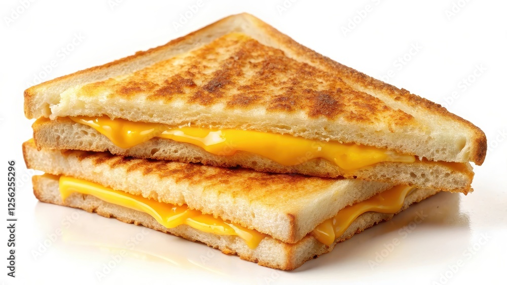 Grilled Cheese Sandwich on White Background Grilled Cheese Sandwich on White Background