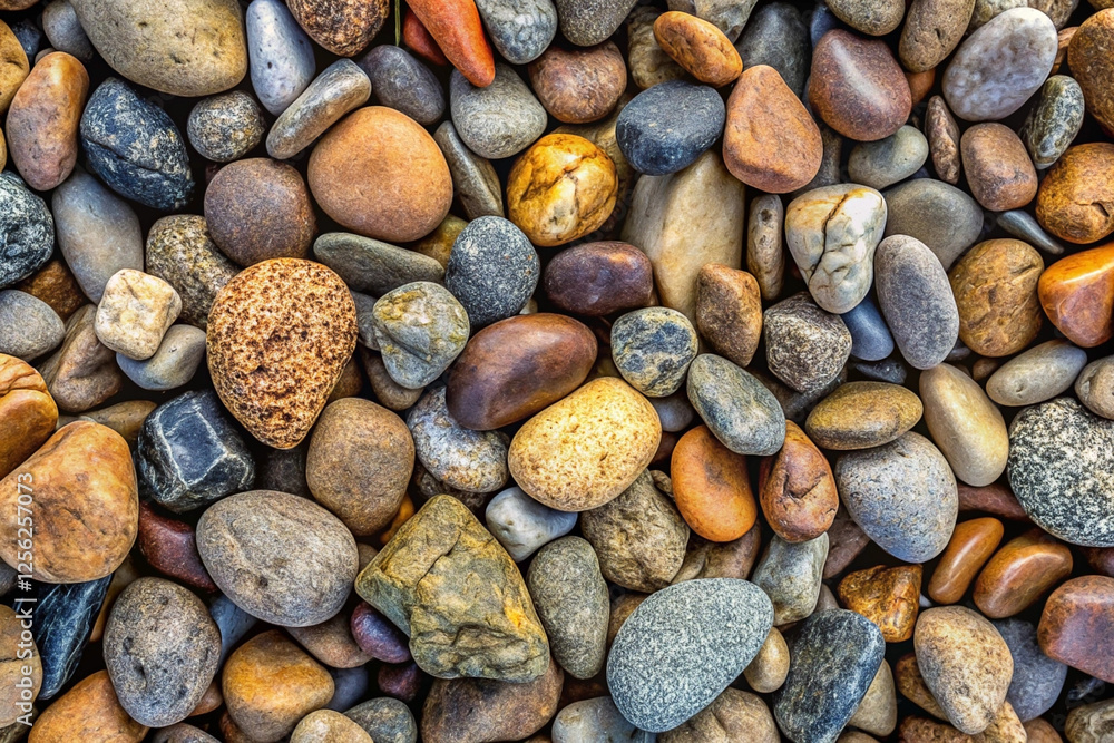 Colorful beach pebbles texture background, ocean backdrop, design element Colorful beach pebbles texture background, ocean backdrop, design element