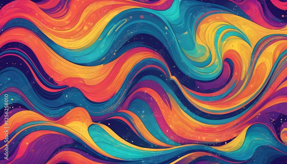 An Abstract Psychedelic Wave Background An Abstract Psychedelic Wave Background