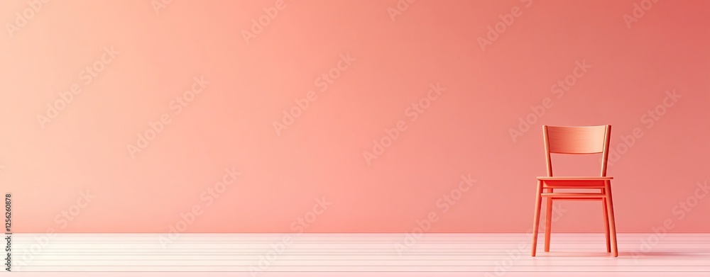 Quiet Strength Embracing Introversion Minimalist chair against a soft pink background Quiet Strength Embracing Introversion Minimalist chair against a soft pink background