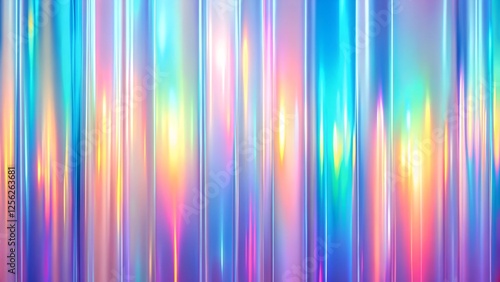 Holographic Iridescent Striped Background