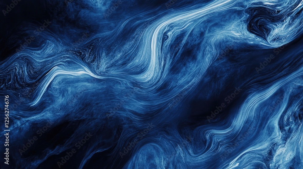 Abstract Blue Background With Flowing Curves Abstract Blue Background With Flowing Curves