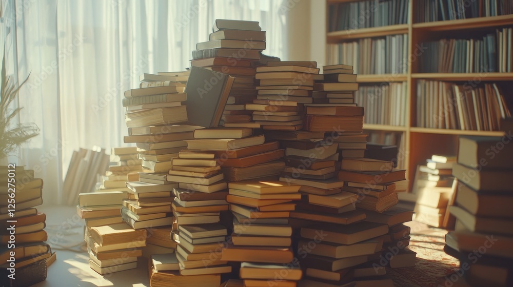 Stack of books on a light background, books, education, knowledge, reading, literature, school, study, stack, library Stack of books on a light background, books, education, knowledge, reading, literature, school, study, stack, library