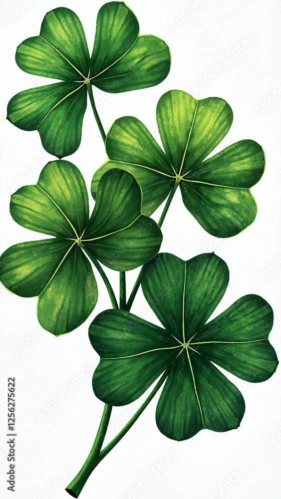 Vibrant St. Patrick's Day Leaves Illustration: Perfect for Festive Marketing, Event Planning, and Irish Celebrations