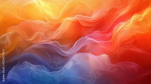 Wallpaper Mural A vibrant abstract wave of colors blending seamlessly in a fluid design. Torontodigital.ca