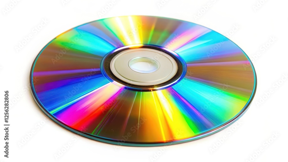 Compact Disc on White Background Compact Disc on White Background