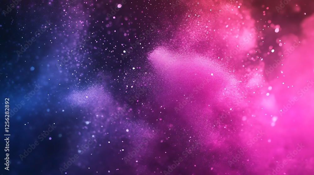 Obraz premium Pink blue cosmic dust cloud