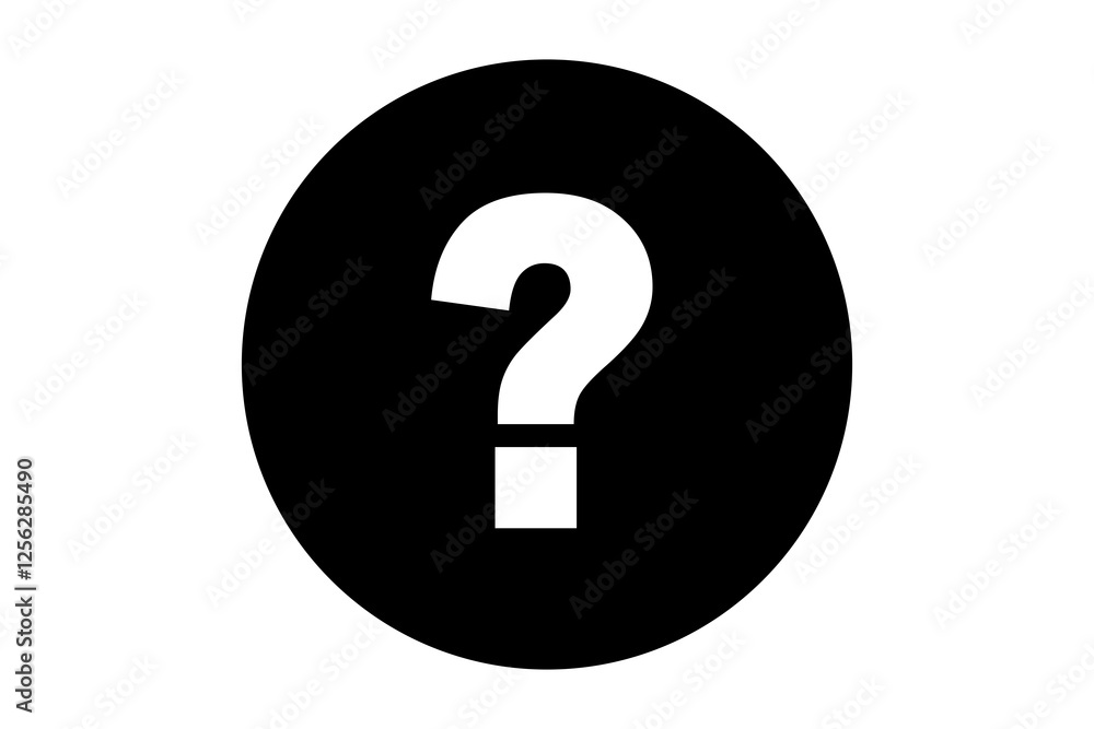 white question mark icon on black circular background Mystery, Inquiry, Help, Uncertainty, FAQ Symbol, Support, Problem-Solving, Decision-Making, Confusion, and Knowledge Concept Illustration white question mark icon on black circular background Mystery, Inquiry, Help, Uncertainty, FAQ Symbol, Support, Problem-Solving, Decision-Making, Confusion, and Knowledge Concept Illustration