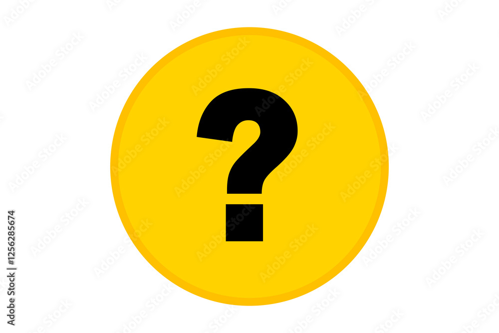 black question mark icon on yellow round circle background for app, logo, UI, UX, web, website, design black question mark icon on yellow round circle background for app, logo, UI, UX, web, website, design