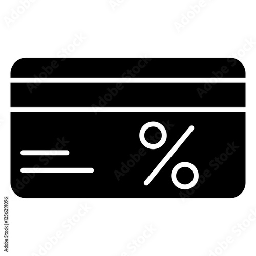 Discount Card Glyph Icon