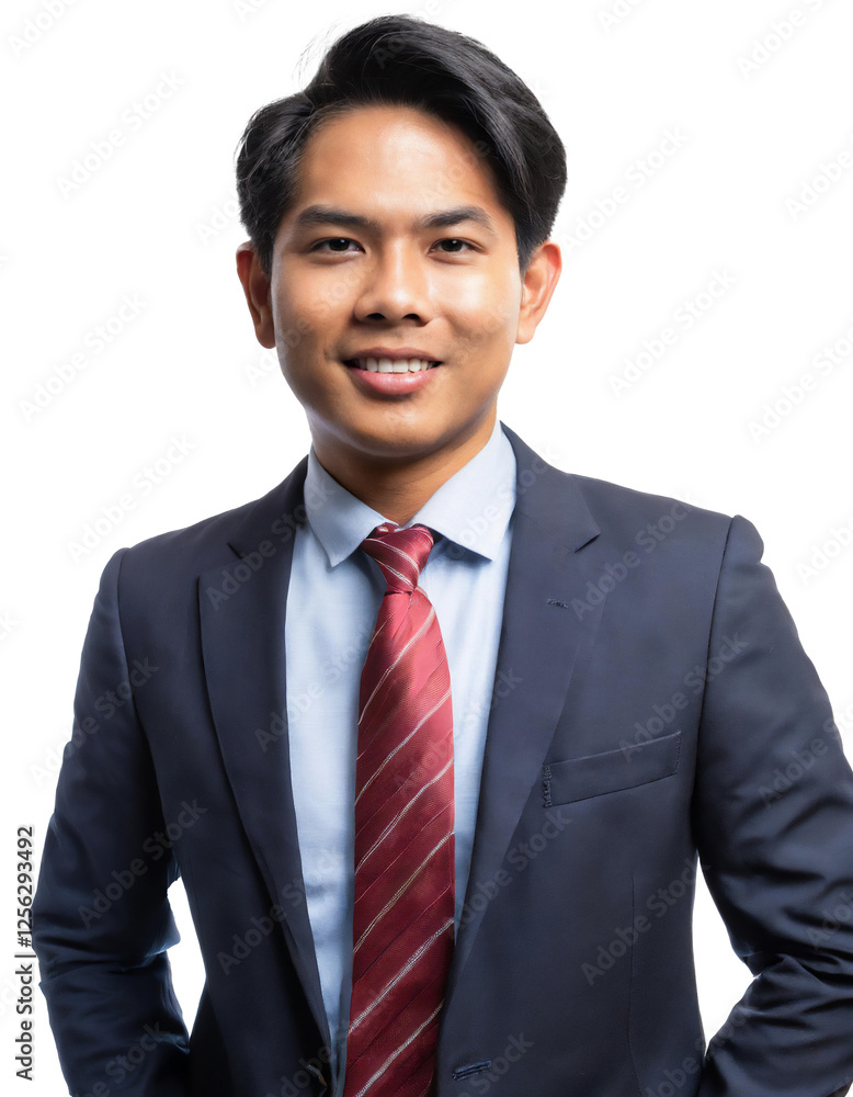 Portrait of only one Man. White Background. Portrait of only one Man. White Background.