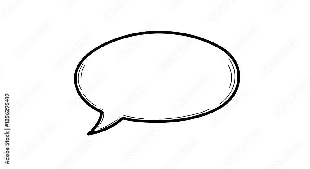 Speech Bubble Illustration on White Background for Communication and Design. Generative AI Speech Bubble Illustration on White Background for Communication and Design. Generative AI