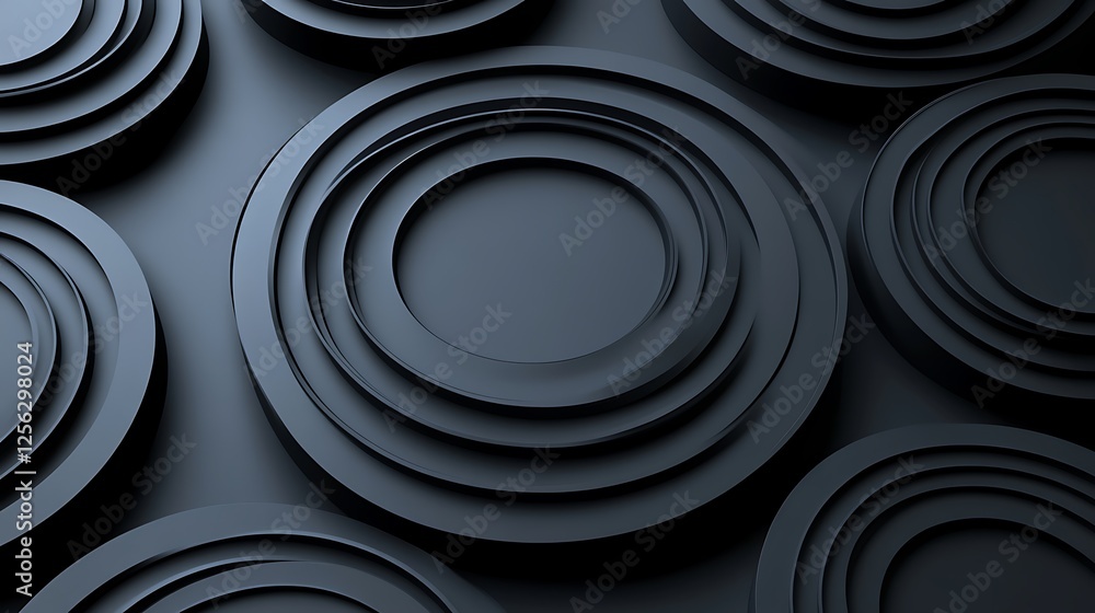 Dark gray concentric circles, abstract background, design Dark gray concentric circles, abstract background, design