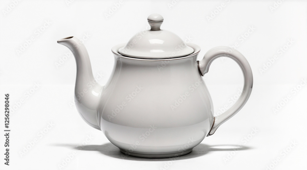 white teapot isolated on a white background. High quality photo white teapot isolated on a white background. High quality photo