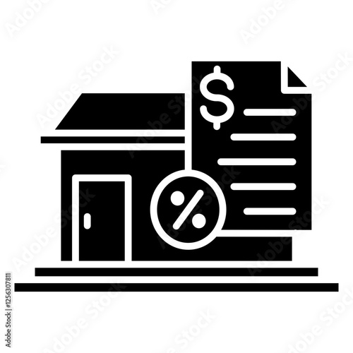 Tax Office Glyph Icon