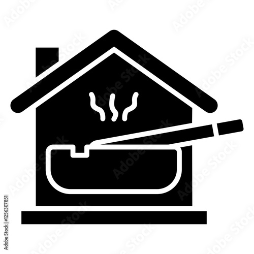 Smoking Room Glyph Icon