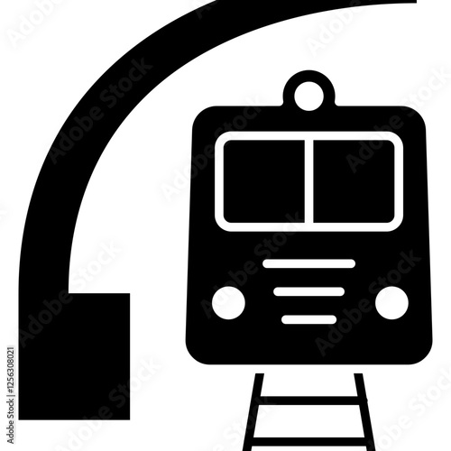 Train Station Glyph Icon