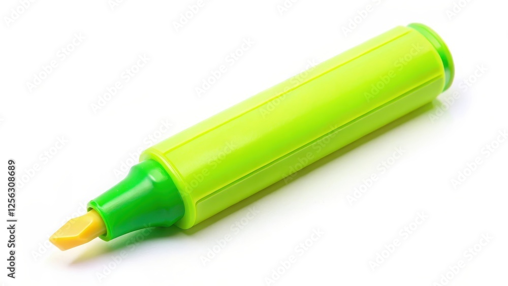 Green highlighter marker on white background Green highlighter marker on white background