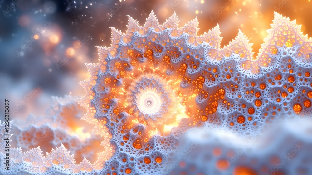 Fototapeta premium Endless Complexity of Fractal Patterns: Artistic Representations of Mathematical Forms in Nature