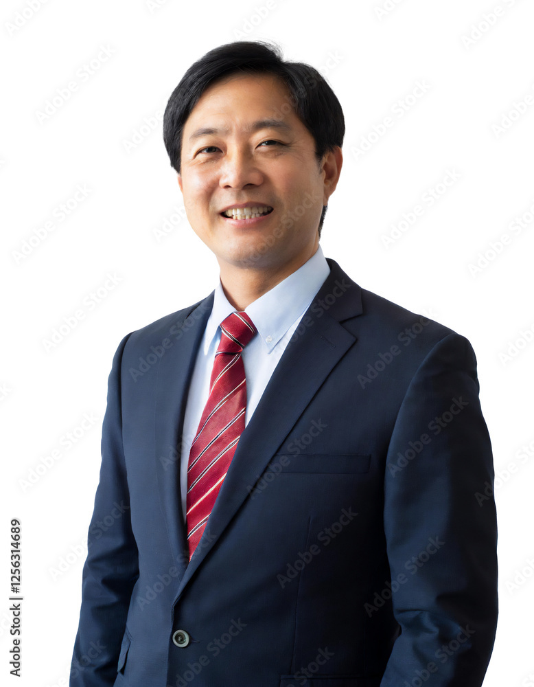 Portrait of only one Man. White Background. Portrait of only one Man. White Background.