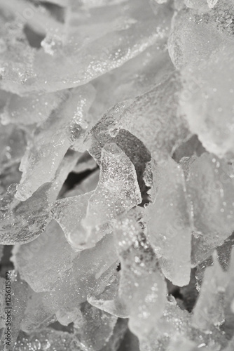 Cold ice close up