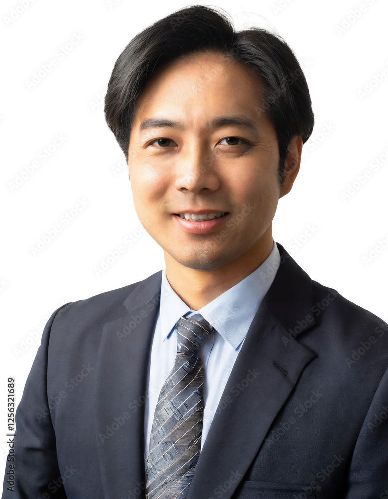 Portrait of only one Man. White Background. Portrait of only one Man. White Background.
