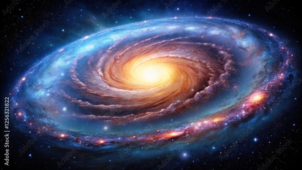 Spiral Galaxy on White Background Spiral Galaxy on White Background