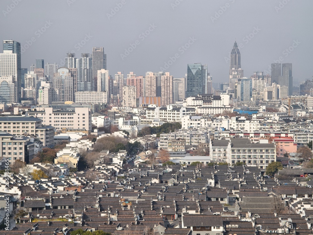 The cityscape and aerial view of Nanjing city, Jiangsu, China The cityscape and aerial view of Nanjing city, Jiangsu, China