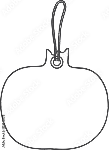 Illustration of a garnet tag and attachment loop.