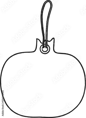 Illustration of a garnet tag and attachment loop.