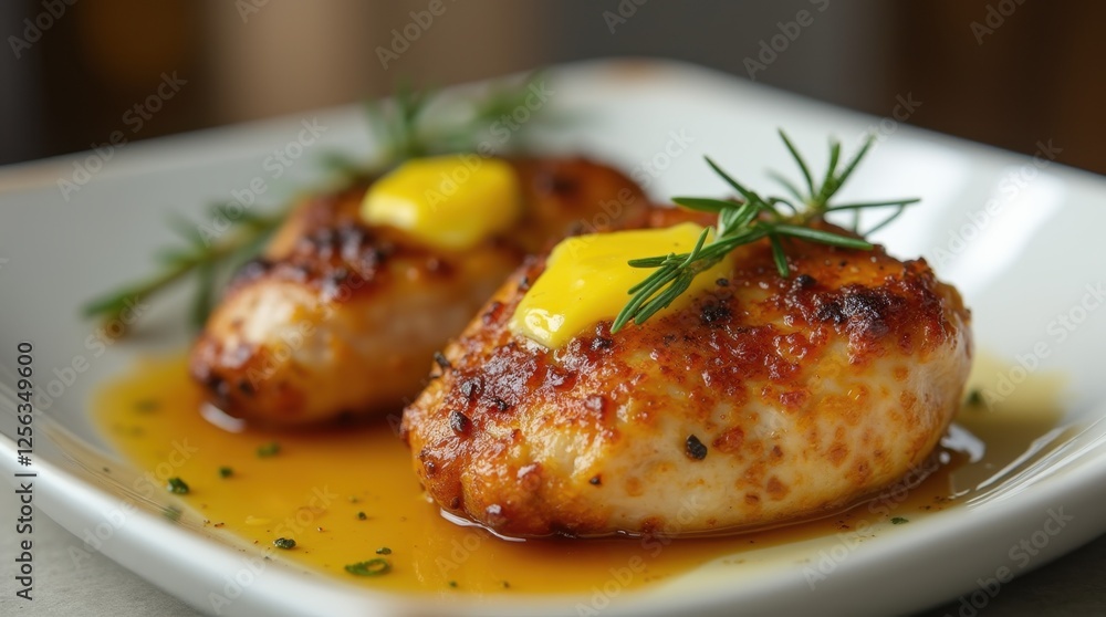 Oven-Baked Golden-Brown Chicken Thigh Fillets Oven-Baked Golden-Brown Chicken Thigh Fillets