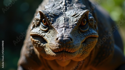 Close-up Portrait of a Megalania photo