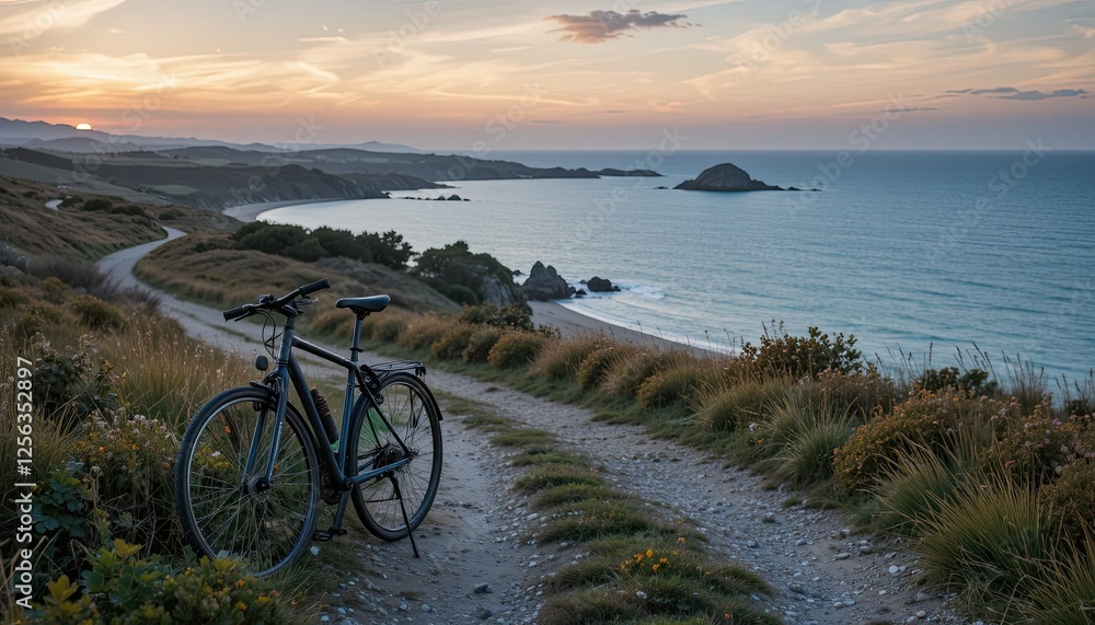 Fototapeta premium bicycle on the beach