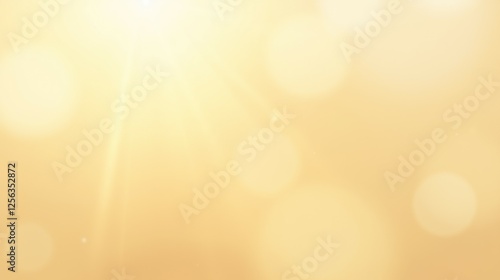 Soft Golden Light with Gentle Bokeh Effect for Tranquil Background