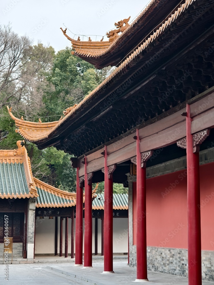 Naklejka premium Chaotian Temple in Nanjing city, China