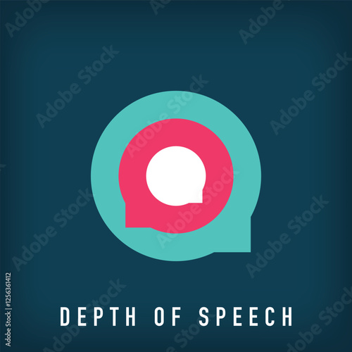 Modern speech depth logo design. Creative mass speech and dialogue design, corporate identity. vector
