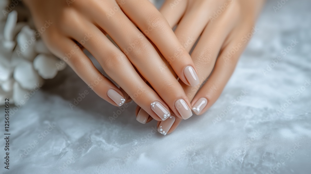 Elegant manicure in a spa salon for a professional and relaxing holiday Elegant manicure in a spa salon for a professional and relaxing holiday