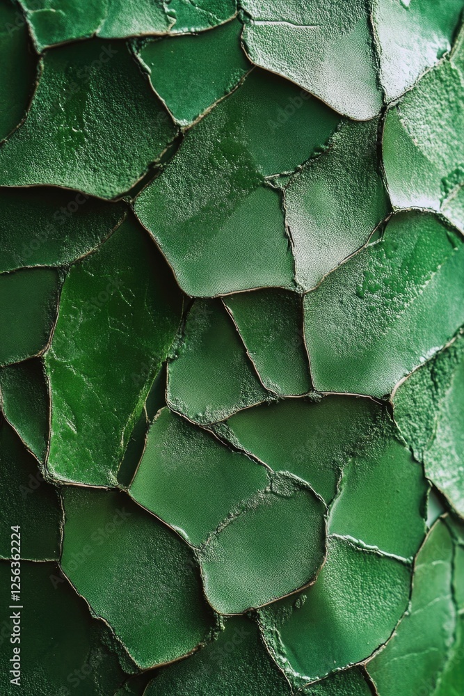 Obraz premium Green leaf close up with dew droplets