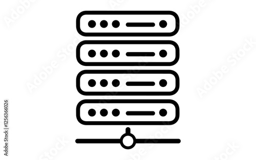 Server icon stock image, vector server icon image